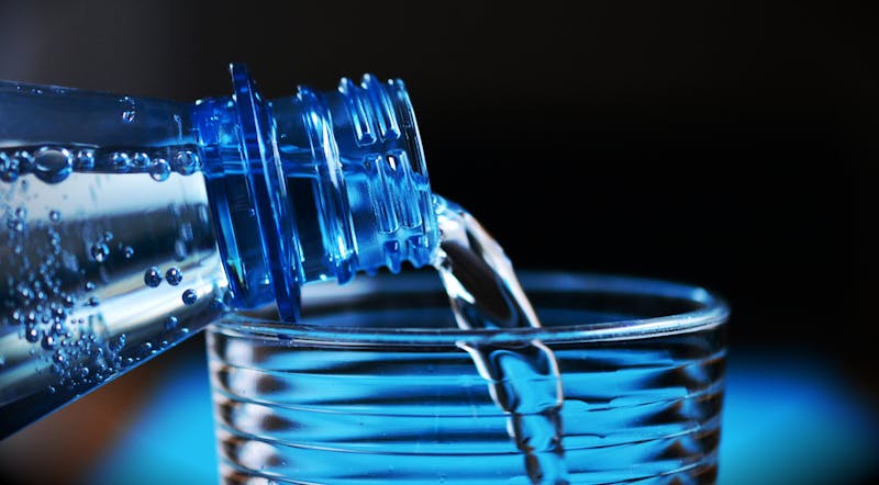 Sparkling water bottle refreshing drink