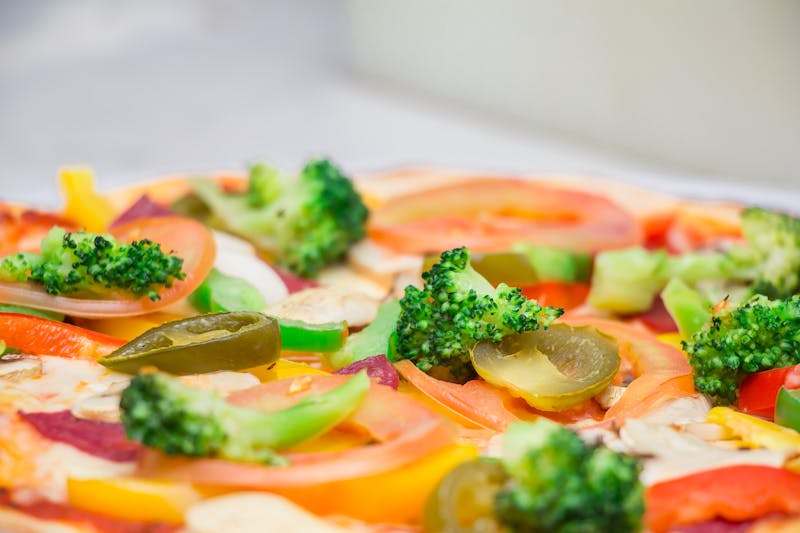 Veggie Supreme pizza with fresh toppings