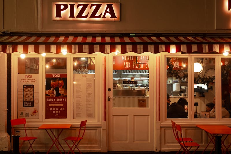 Inside Apache Pizza restaurant in Gort, Co. Galway Ireland